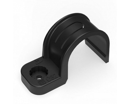 Fastener-clip plastic one-sided for direct mounting black in PVC d16 (50pcs) Prom sleeve (PR13.0372)