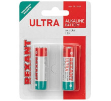 Ultra alkaline battery AA/LR6 1.5 V 2 pcs. blister REXANT (30-1025)