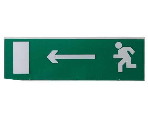 Replacement board "Direction to the emergency exit to the left" green background for "Topaz" (SQ0349-0213)