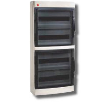 Wall shield with door 72 modules IP65 gray (85672)