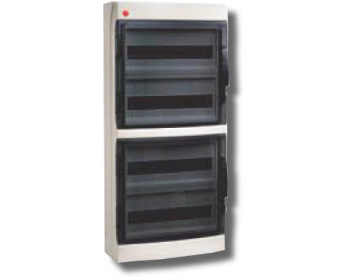 Wall shield with door 72 modules IP65 gray (85672)