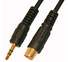 Jack (w) mono, 3.5mm - RCA (m) with 0.3m cord