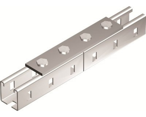 Connecting plate, length 190 mm, 4 holes (BMD1012HDZ)