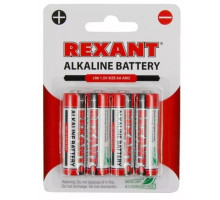 Alkaline battery AA/LR6 1.5 V 4 pcs. blister REXANT (30-1027)