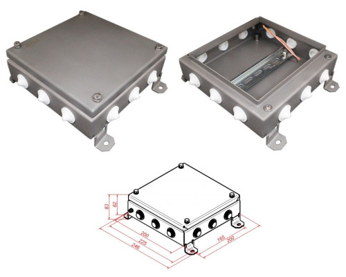 KM IP55-2020, 12 entries, stainless steel