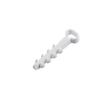 Dowel clamp nylon rectangular 5-8 mm, white, 100 pcs. REXANT (07-4608)