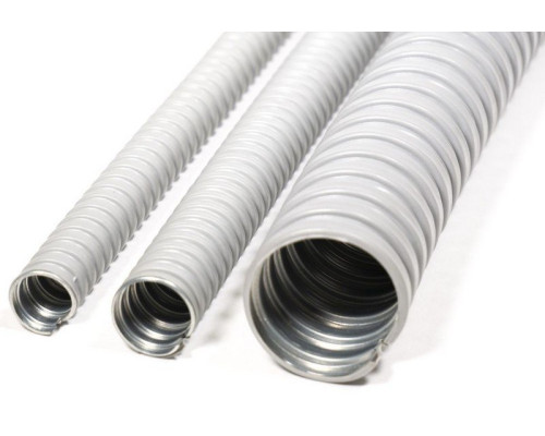 Metal hose in PVC insulation MRPI NG 25, gray (zeta41913)