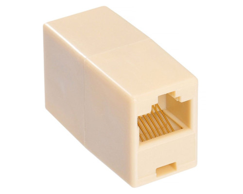 RJ-45 (female)-RJ-45 (female) (beige)