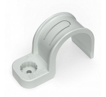 One-sided plastic fastener-bracket for direct mounting gray in polyethylene d25 (50pcs) Prom sleeve (PR13.0370)