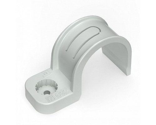 One-sided plastic fastener-bracket for direct mounting gray in polyethylene d25 (50pcs) Prom sleeve (PR13.0370)