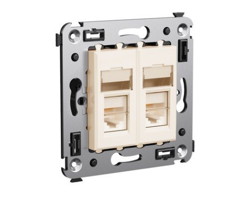 RJ-45 wall socket Avanti double vanilla haze (4405294)