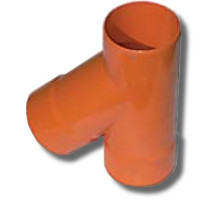 Tee for double wall pipes, 45°, D=63 (019063)