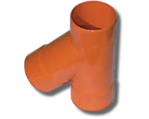 Tee for double wall pipes, 45°, D=63 (019063)