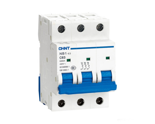 Switch automatic modular 3p C 63А 6kА NB1-63 (R) CHINT (179710)