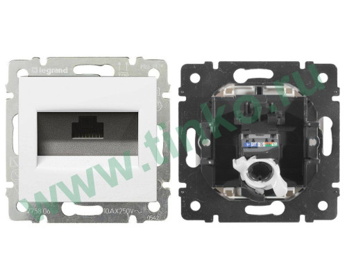 Socket Valena 1xRJ45 Cat.5, white (774238)