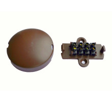 UK-2P with 4-pin screw terminal block, eurodesign (brown)