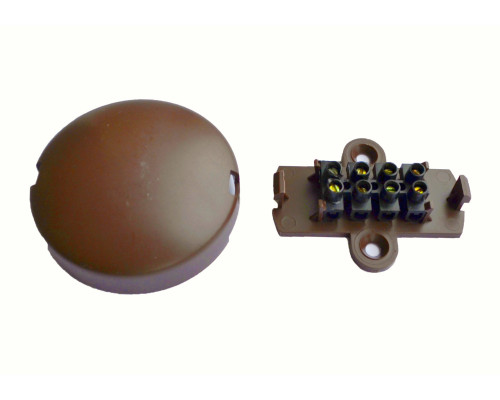 UK-2P with 4-pin screw terminal block, eurodesign (brown)