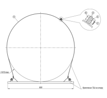 Extension for mounting TS on a support