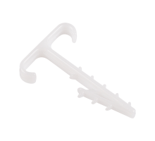 Nylon T-clamp for two flat cables, 2x12 mm, white (KF), 100 pcs. REXANT (07-4615)