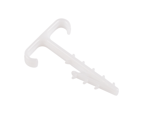 Nylon T-clamp for two flat cables, 2x12 mm, white (KF), 100 pcs. REXANT (07-4615)