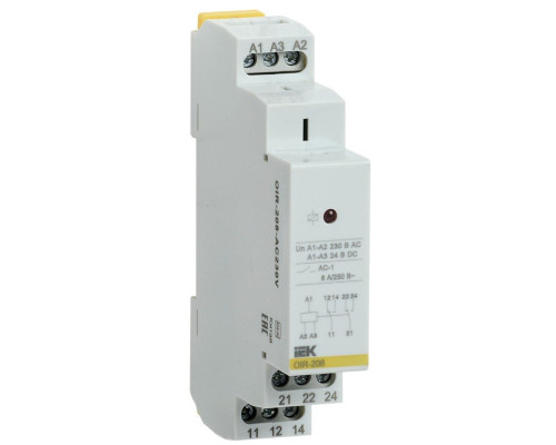 Relay OIR 2 contacts, 8A, 230V AC (OIR-208-AC230V)