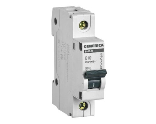 VA47-29 1P 10A 4.5 kA GENERICA (MVA25-1-010-C)