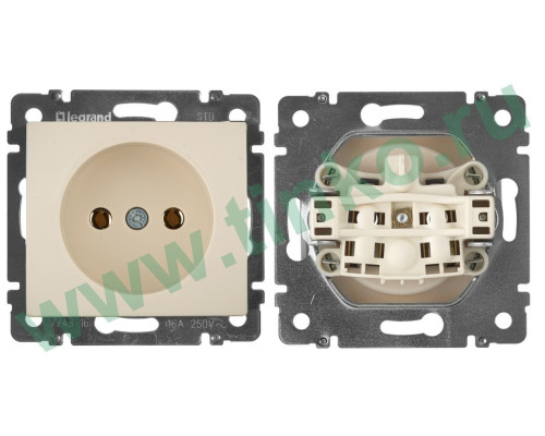 Socket Valena 2K without grounding, ivory (774316)