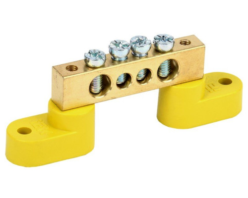 PE busbar "ground" ShNI-8x12-4-U2-Zh yellow (YNN10-812-4C2-K05)