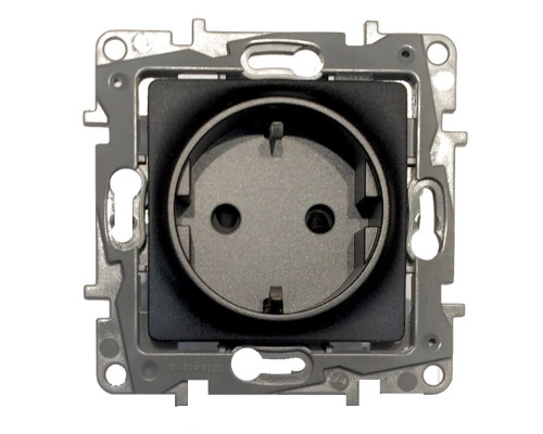 Socket 2P+E ETIKA, anthracite (672621)