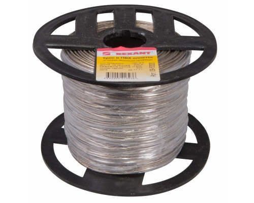 Steel cable in PVC sheath d=2.0 mm, transparent (200m)(09-5320)