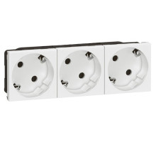 Triple block of sockets 2k+3, 135x45 mm, white (147106 WT)