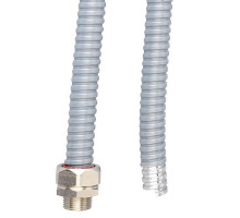 Metal hose DN 10 in hermetic PVC insulation, gray (6071R-010)