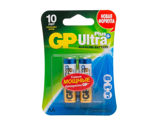 GP Ultra Plus Alkaline 15A AA (GP 15AUP-2CR2), pack. 2 pcs. BLISTER