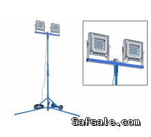 300W Explosion Proof LED Light Tower - Quadpod Mount - 140° - C1D1 - 200' 12/3 Cord w/ EXP Plug