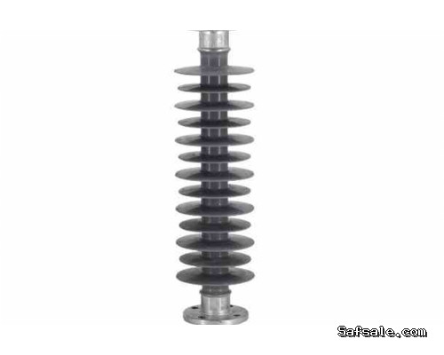 23kV Vertical Station Post Polymer Insulator, Ø160mm/Ø120mm, 505mm Pitch, 900mm Creepage, 24.2kN Cantilever, with Trunnion Clamp and Preformed Armor Rod Set