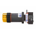 12mA Explosion Proof LED Pilot Light - Class I, II, III - 120V AC/DC, Short Barrel - Amber - TB - N4X