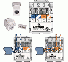 RJ11 Telephone Outlet, 1 Module Installation