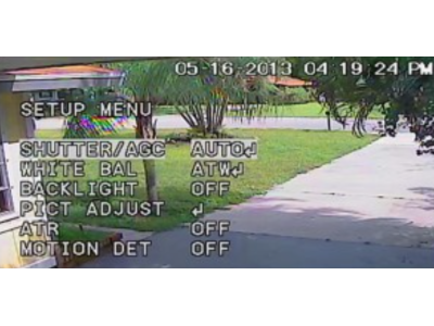 OSD Menu Settings for Surveillance Cameras