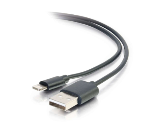 3.3ft (1m) USB A Male to Lightning Male Sync and Charging Cable - Black