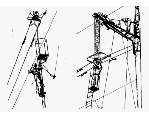 Open Cable Installation at Heights Above 8 Feet - 2 Feet