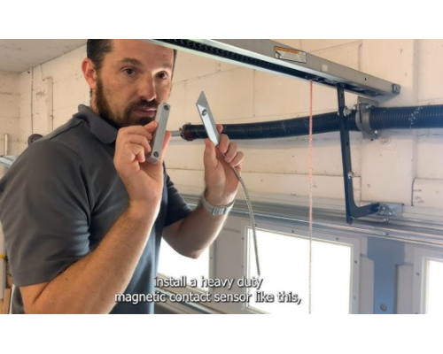 Wired Garage Magnetic Contact Sensor Installation