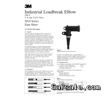 3M 5810-A-2/0 Industrial Loadbreak Elbow 5 to 8 kV 200 A 2/0 to 3/0 AWG EPDM
