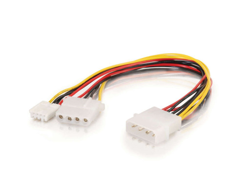 10in One 6-pin PCI Express to Two 4-pin Molex Power Adapter Cable