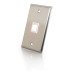 One Port Keystone Single Gang Wall Plate - Stainless Steel (TAA Compliant)