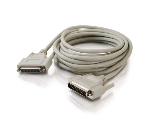 15ft (4.6m) DB25 M/F Serial RS232 Extension Cable