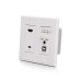 HDMI® HDBaseT + USB-B and RS232 over Cat Extender Single Gang Wall Plate Transmitter to Box Receiver - 4K 60Hz