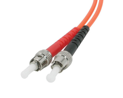 6.6ft 2m LC-ST 62.5/125 OM1 Duplex Multimode Fiber Optic Cable - Plenum CMP-Rated - Orange