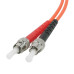 6.6ft 2m LC-ST 62.5/125 OM1 Duplex Multimode Fiber Optic Cable - Plenum CMP-Rated - Orange