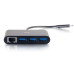 USB-C® to Ethernet Adapter with 3-Port USB Hub - Black