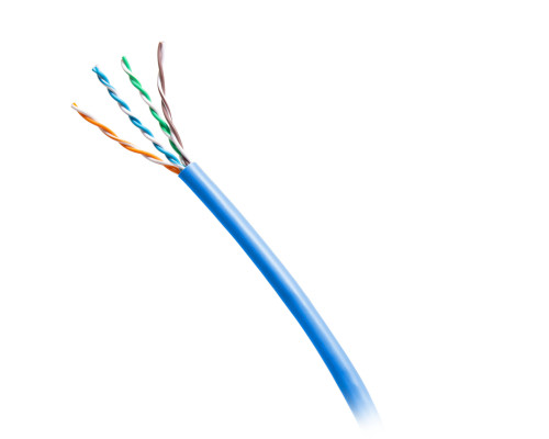 1000ft 304.8m TAA-Compliant Cat6 Bulk Unshielded UTP Ethernet Network Cable with Stranded Conductors In-Wall CM-Rated - Blue
